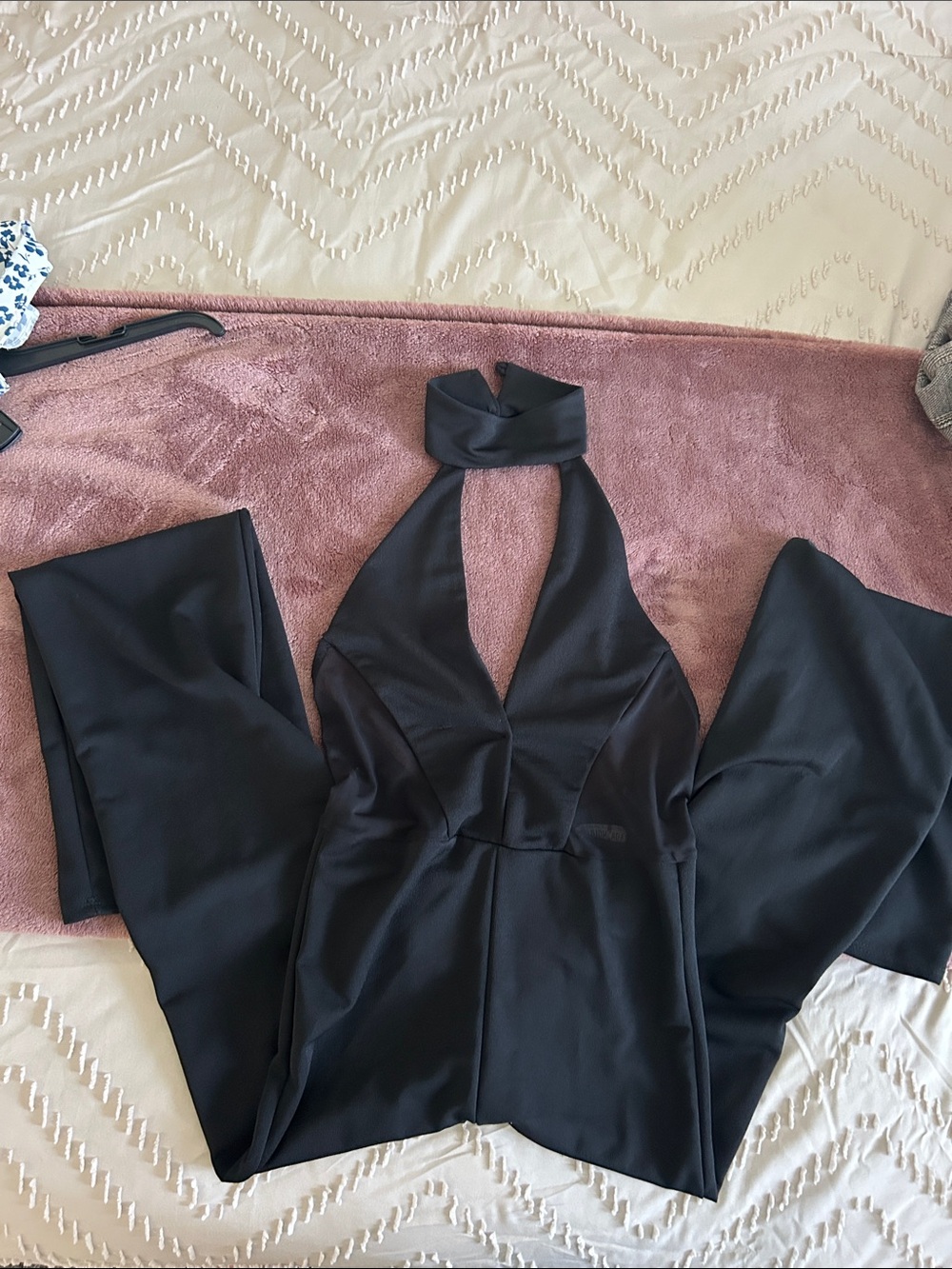 Fashion Nova sexy Black halter top pantsuit